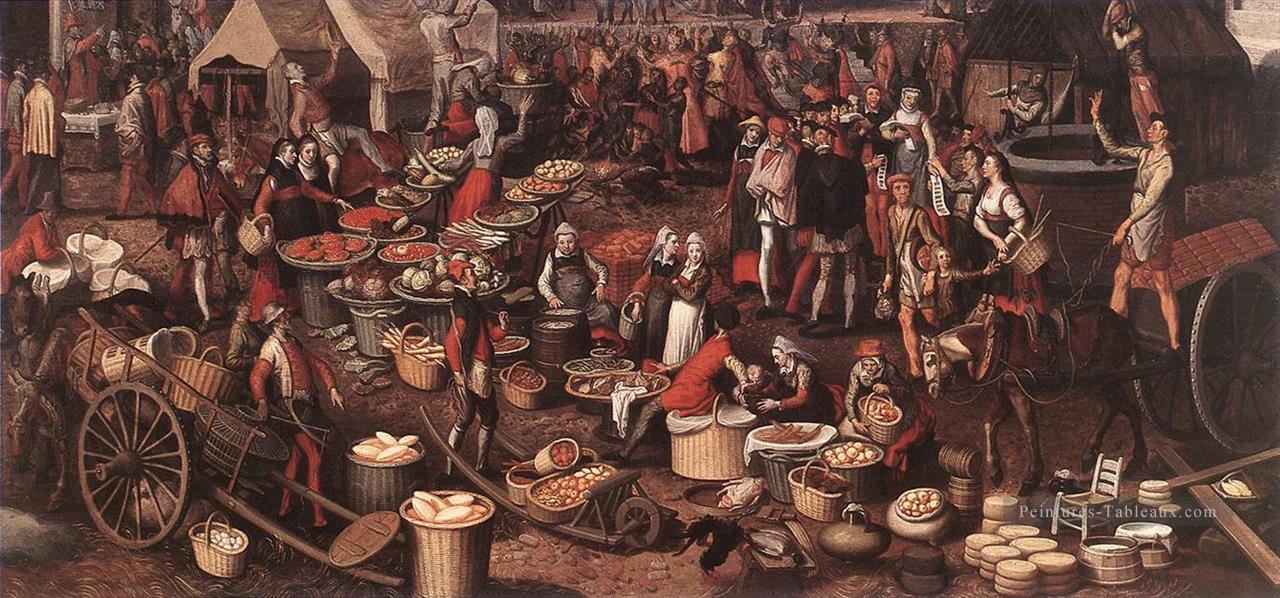 Scène de marché 4 peintre d’histoire hollandais Pieter Aertsen Peintures à l'huile